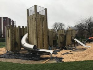 Newmarket Memorial Gardens Climbing Frame In Progress